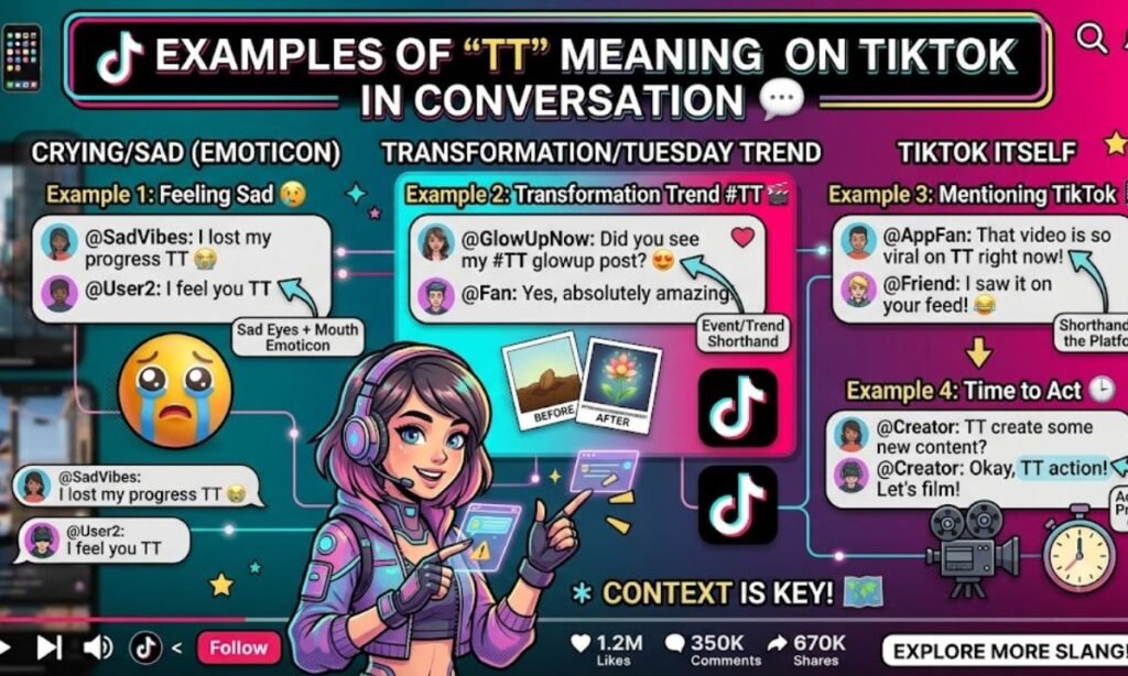 Examples of TT Meaning on TikTok in Conversation