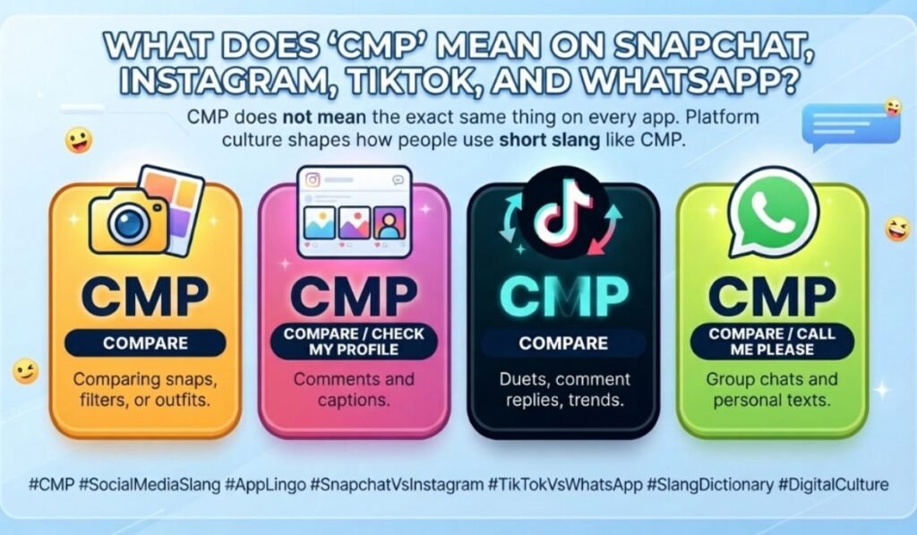 CMP Mean on Snapchat, Instagram, TikTok, and WhatsApp