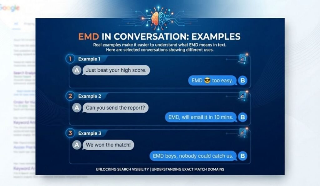Examples of EMD in Conversation