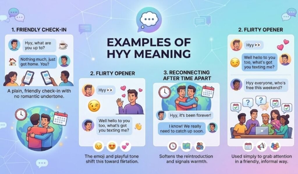 Examples of Hyy Meaning