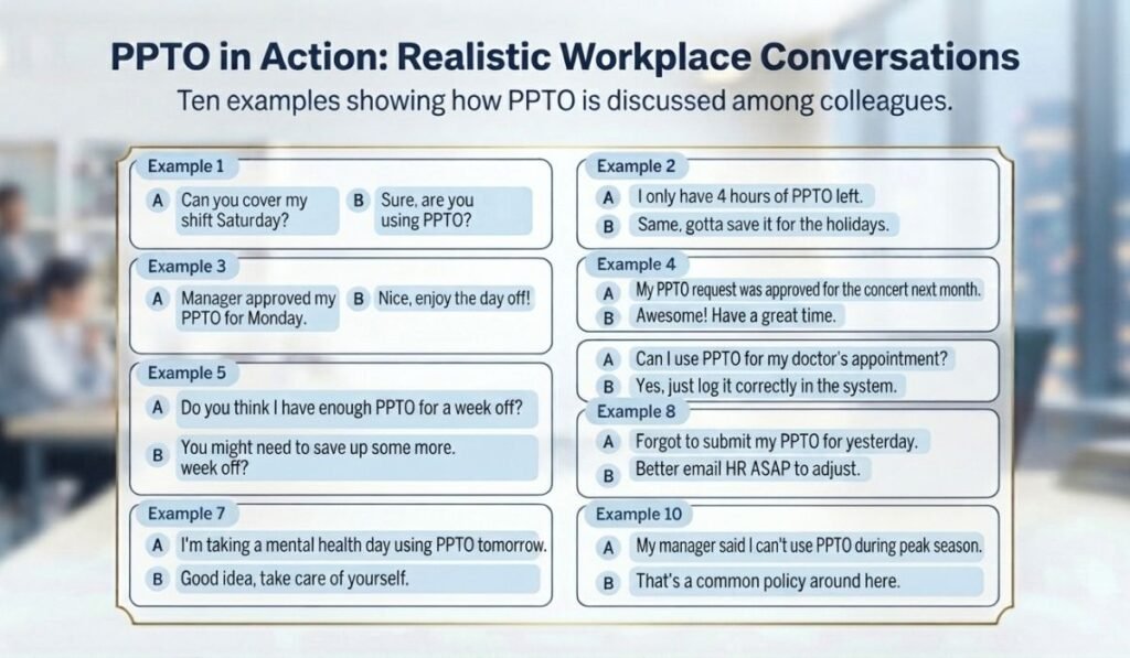Examples of PPTO in Real Workplace Conversation