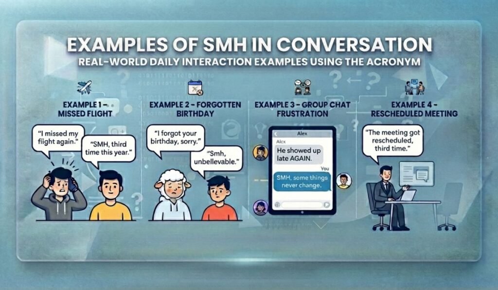 Examples of SMH in Conversation