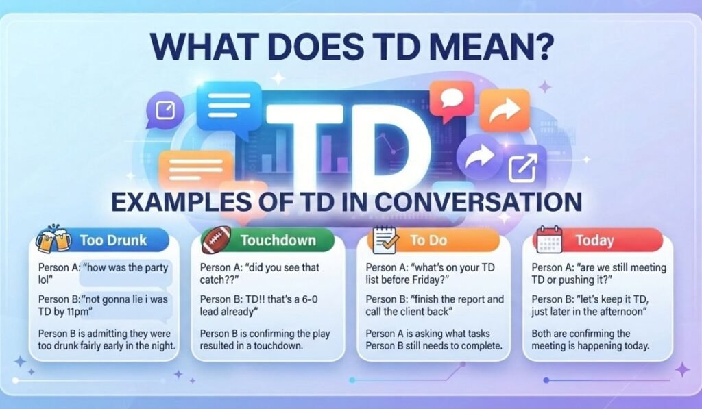 Examples of TD in Conversation