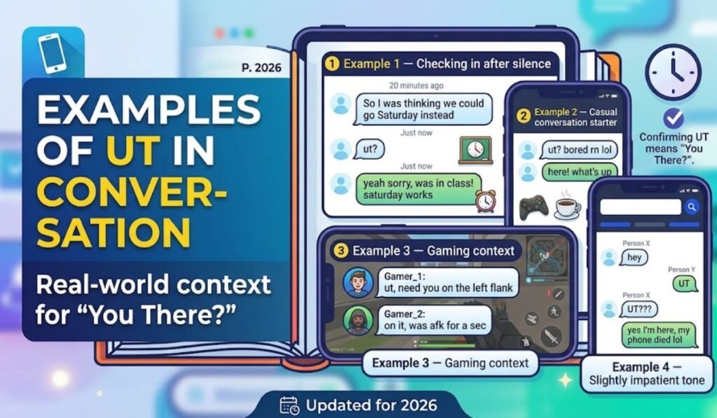 Examples of UT in Conversation