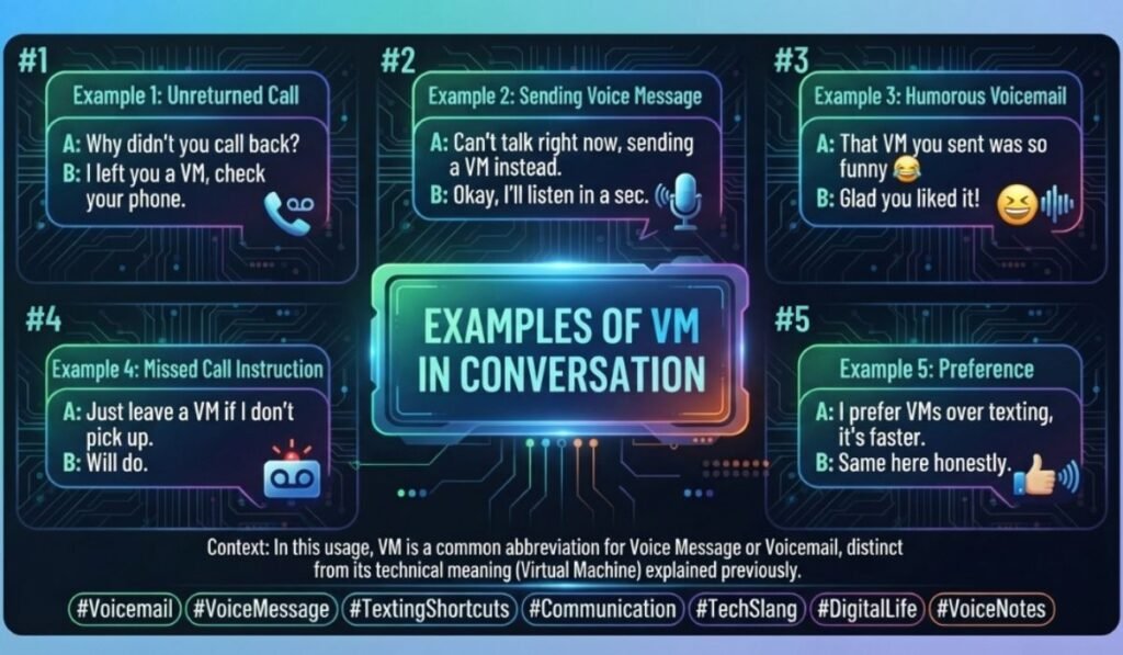 Examples of VM in Conversation