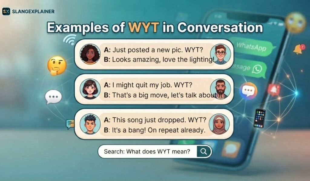 Examples of WYT in Conversation