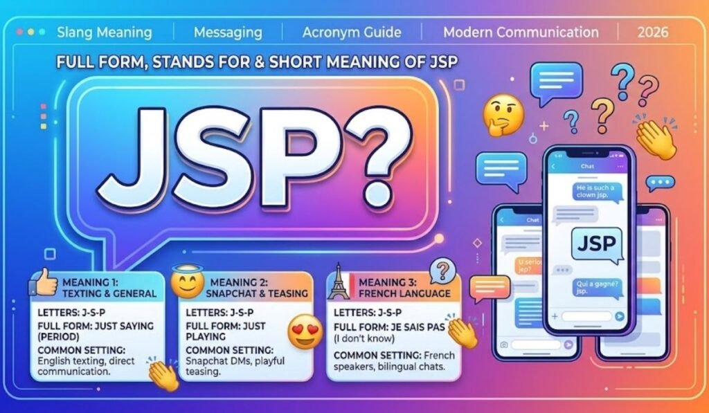 Full Form, Stands For & Short Meaning of JSP
