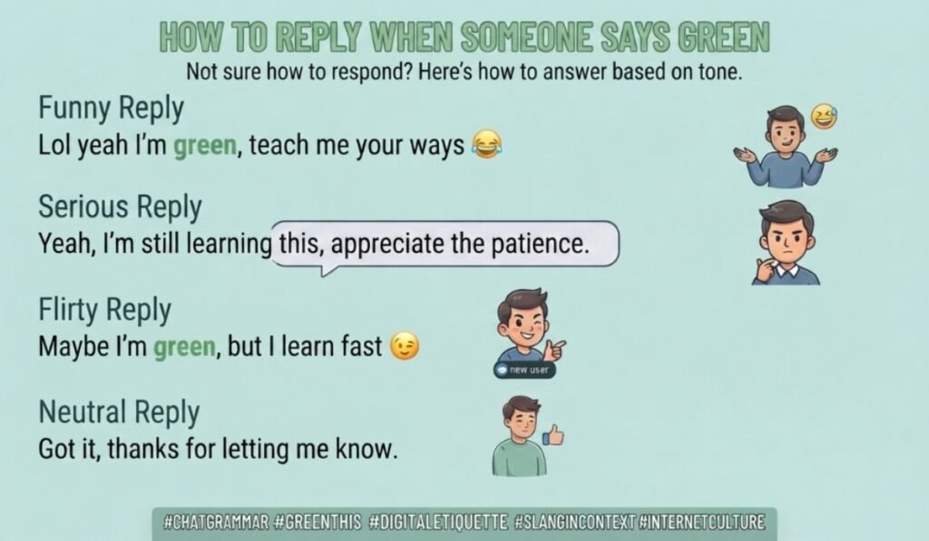 How to Reply When Someone Says Green