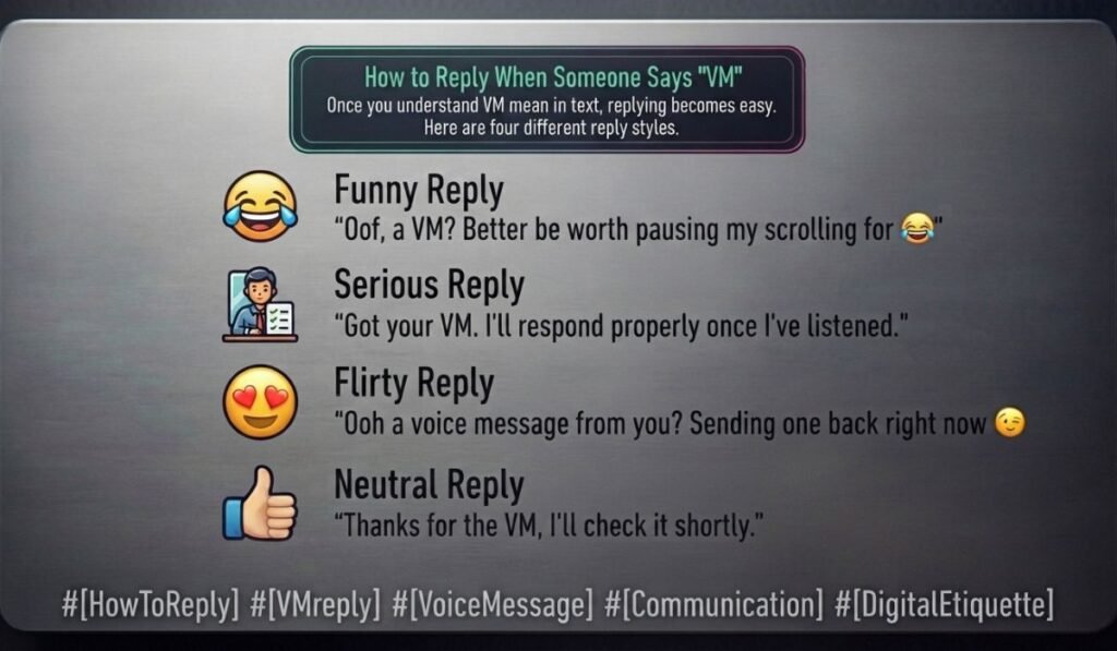 How to Reply When Someone Says VM