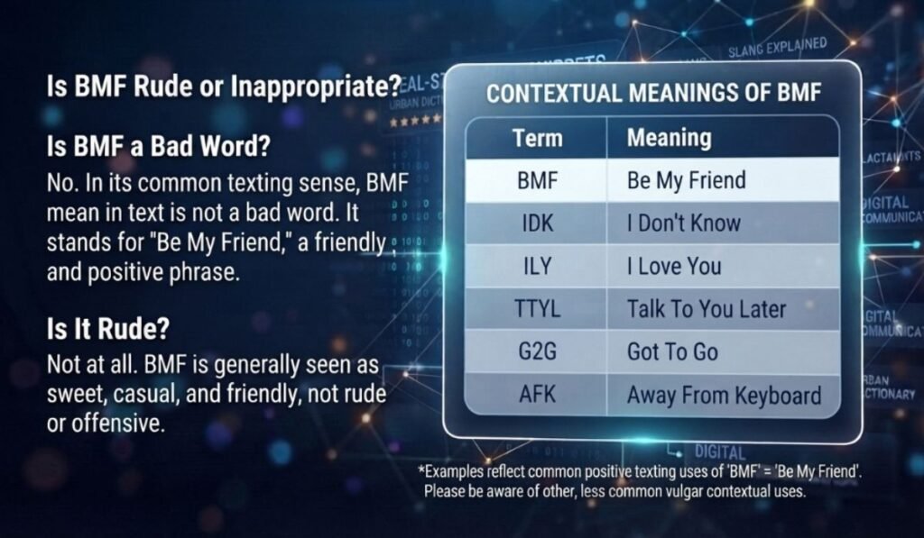 Is BMF Rude or Inappropriate