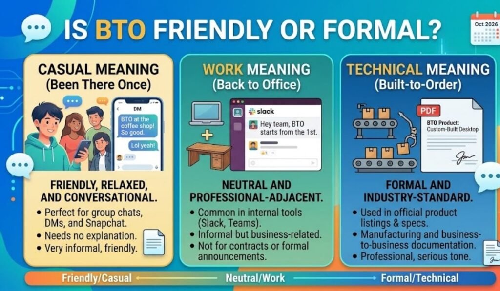 Is BTO Friendly or Formal