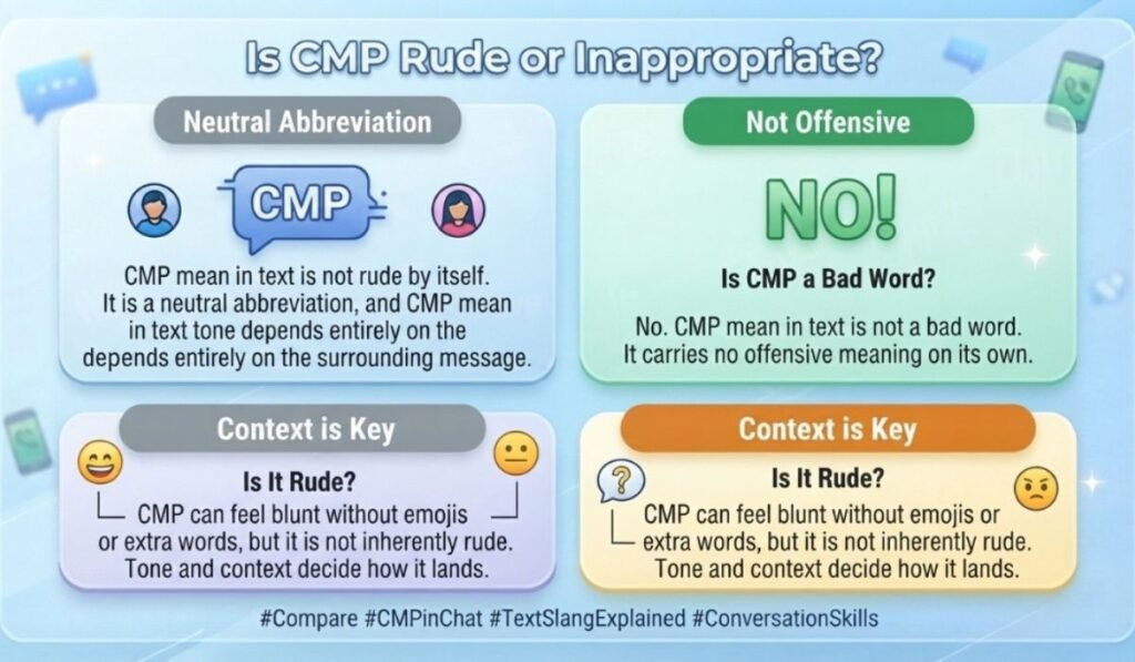 Is CMP Rude or Inappropriate
