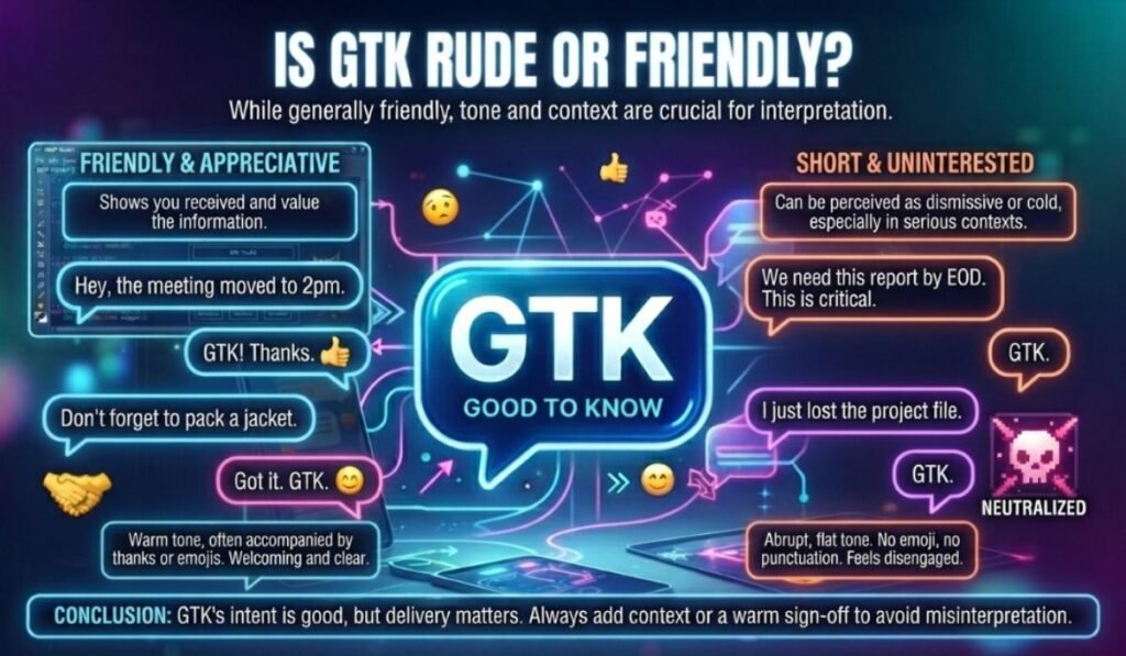 Is GTK Rude Or Friendly