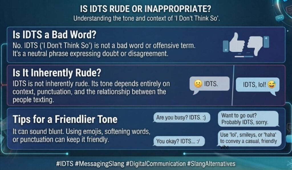 Is IDTS Rude or Inappropriate