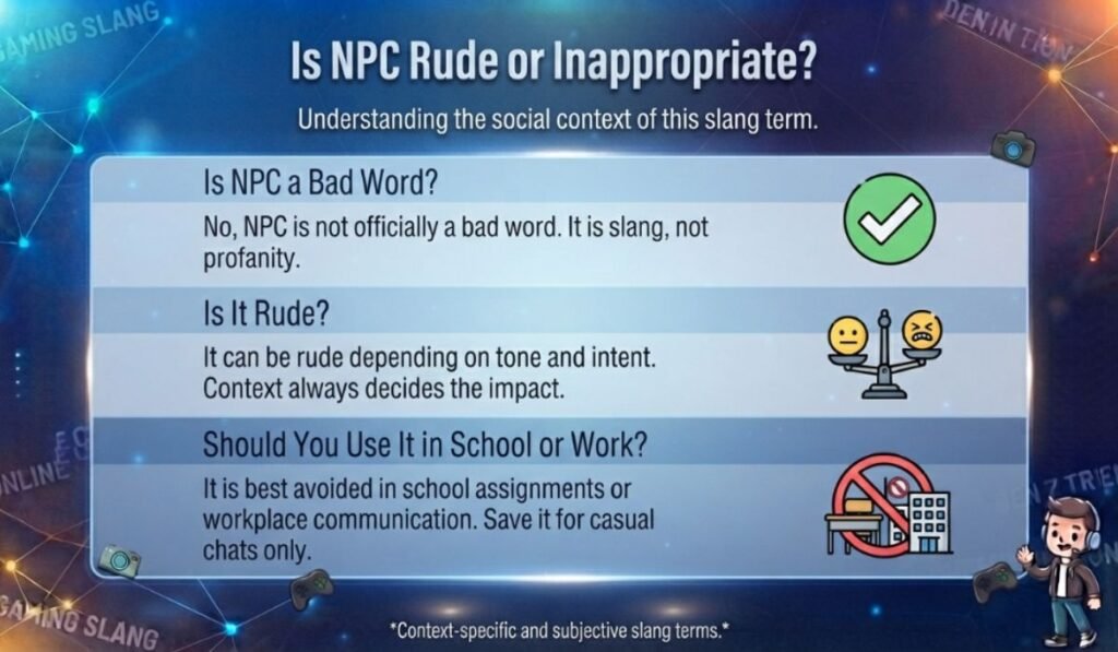 Is NPC Rude or Inappropriate