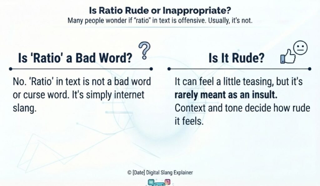 Is Ratio Rude or Inappropriate