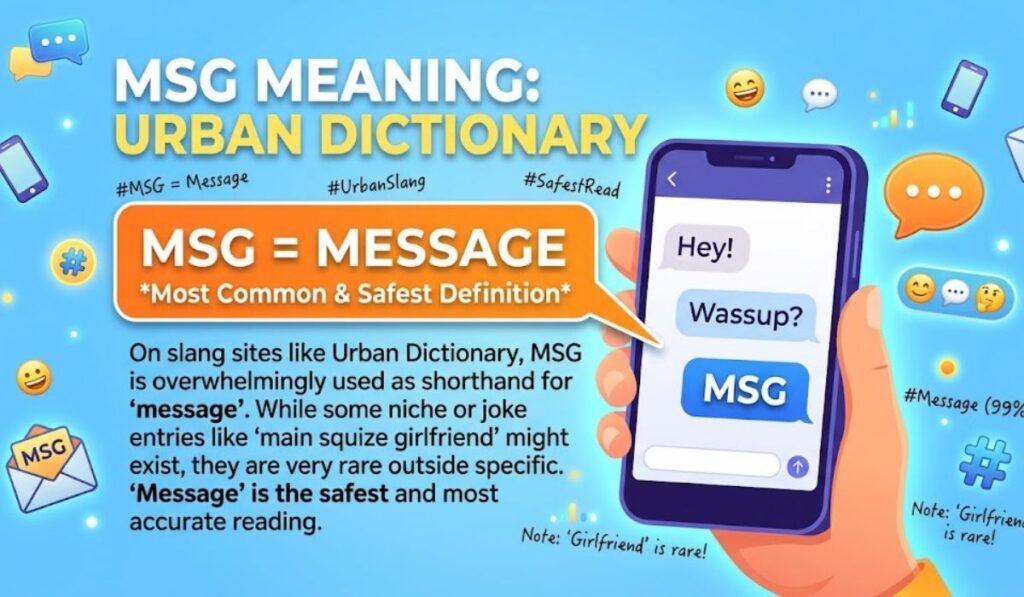 MSG Meaning Urban Dictionary