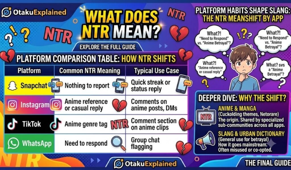 NTR Mean on Snapchat, Instagram, TikTok, and WhatsApp