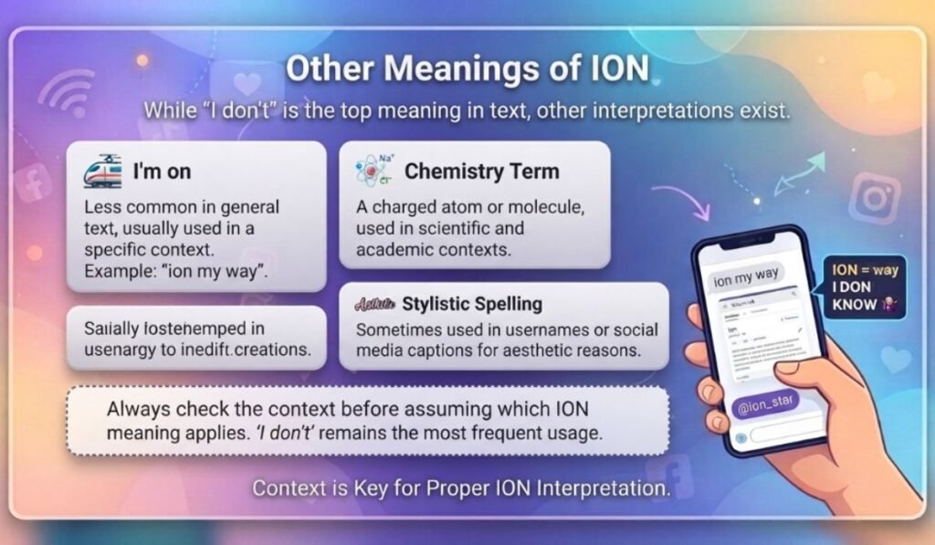 Other Meanings of ION