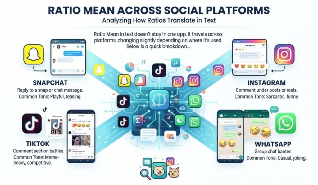 Ratio Mean on Snapchat, Instagram, TikTok, and WhatsApp