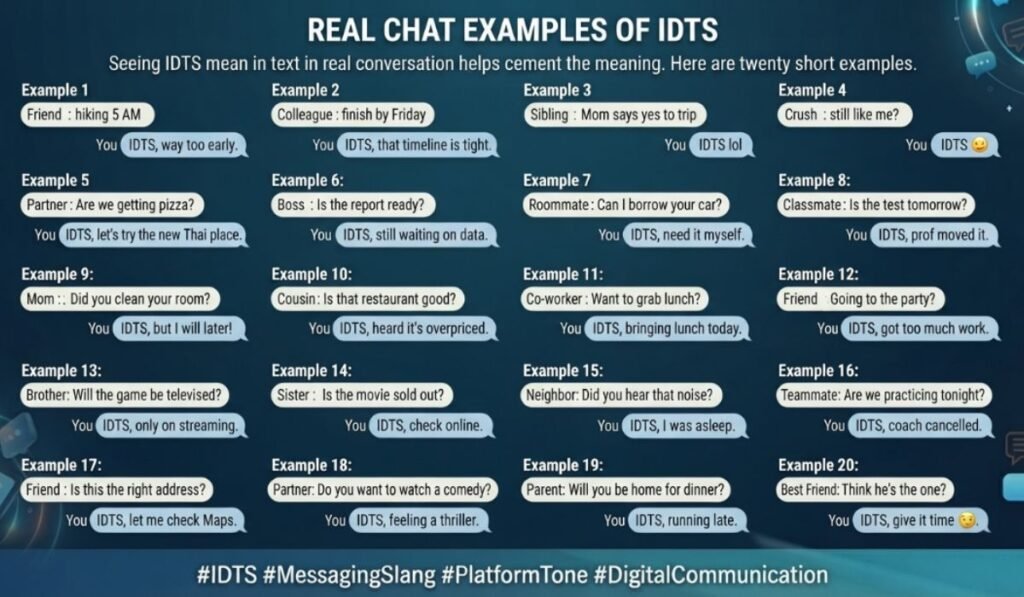 Real Chat Examples Of IDTS