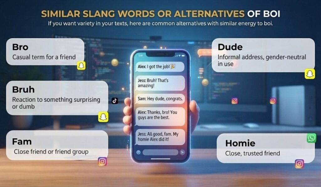 Similar Slang Words or Alternatives Of BOI