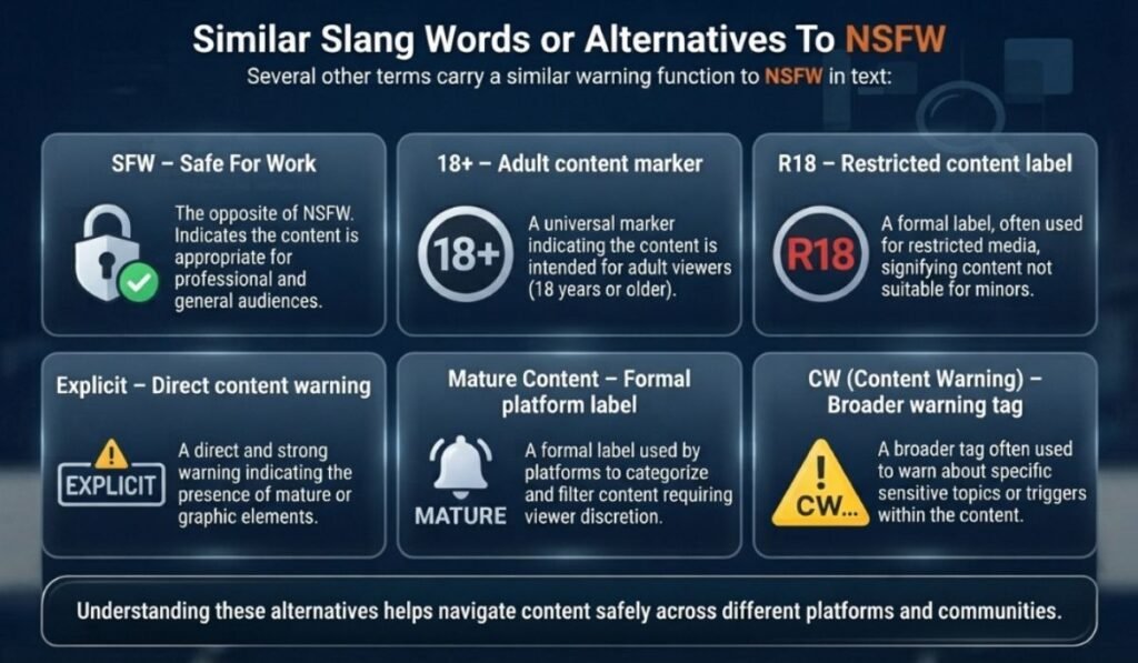 Similar Slang Words or Alternatives To NSFW