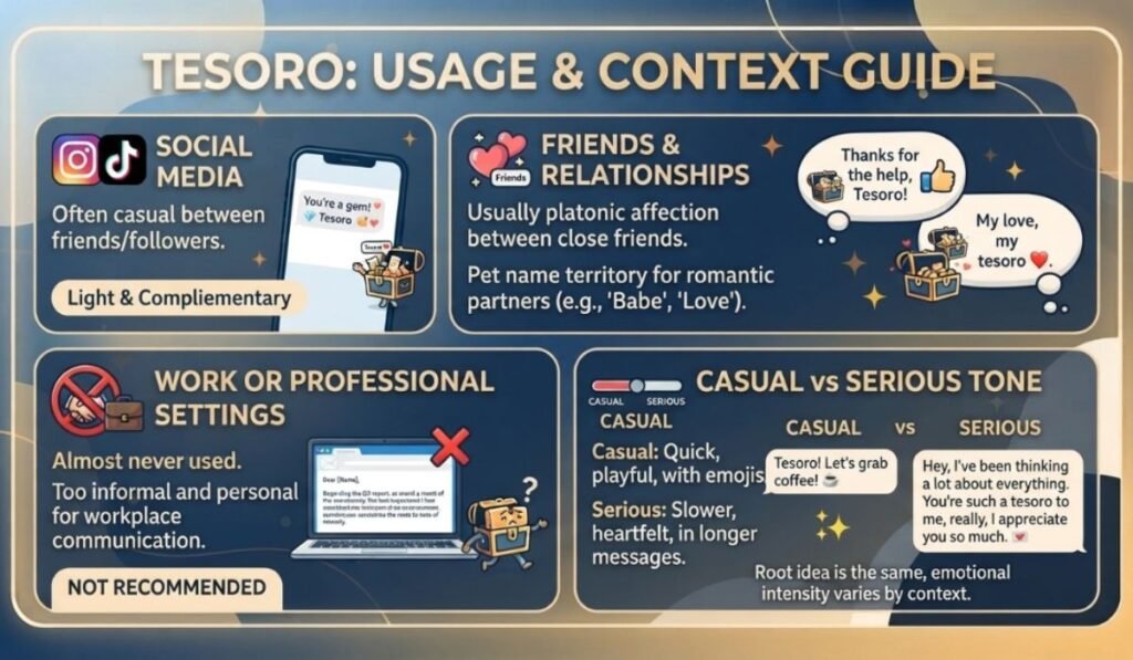 Tesoro Usage in Different Contexts