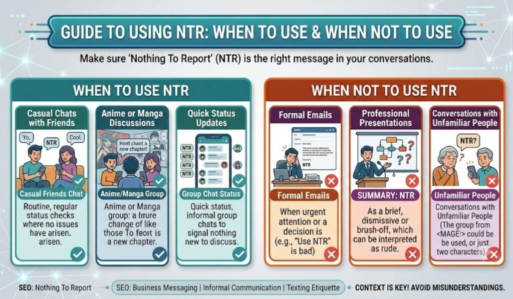 When to Use and When Not to Use NTR