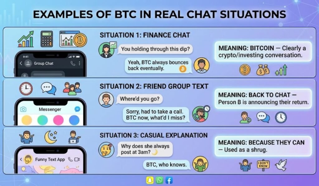 Examples of BTC in Real Chat Situations