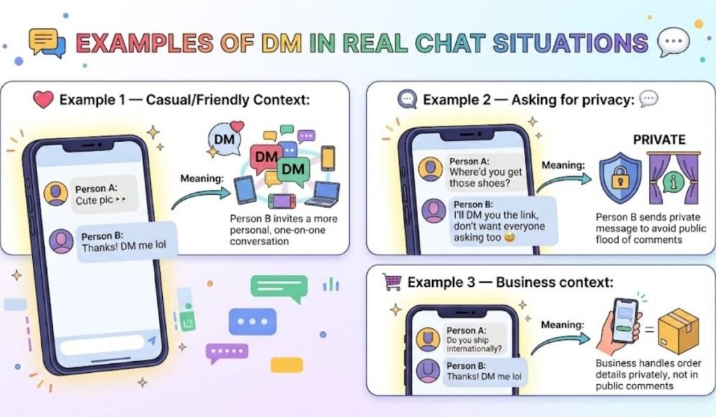 Examples of DM in Real Chat