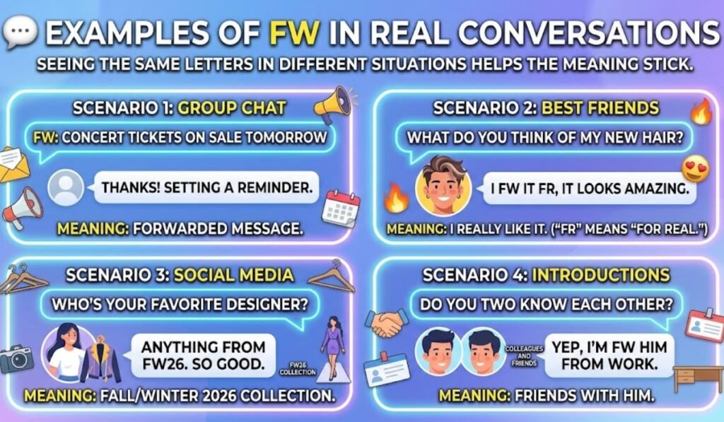 Examples of FW in Real Conversations