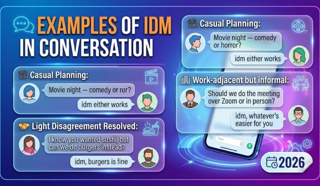 Examples of IDM in Conversation