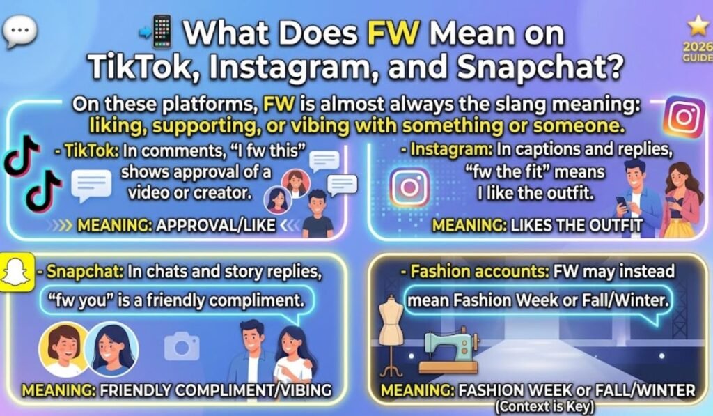 FW Mean on TikTok, Instagram, and Snapchat