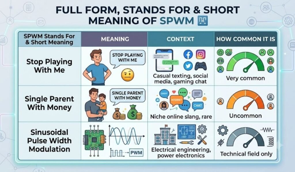 Full Form, Stands For & Short Meaning of SPWM
