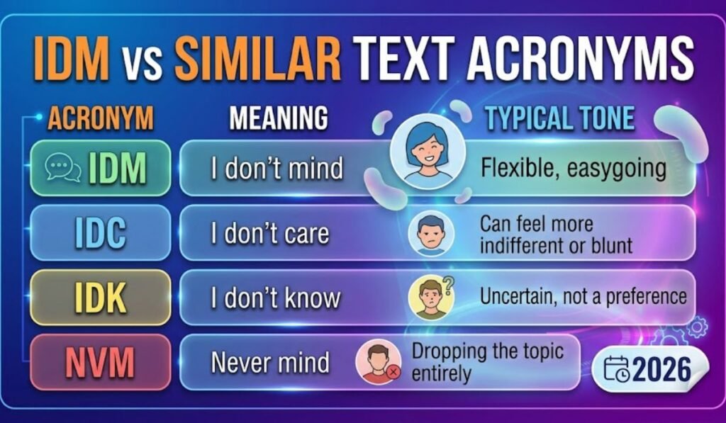 IDM vs Similar Text Acronyms