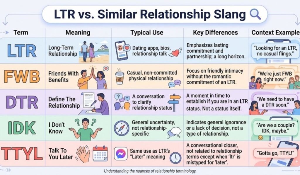 LTR vs. Similar Relationship Slang