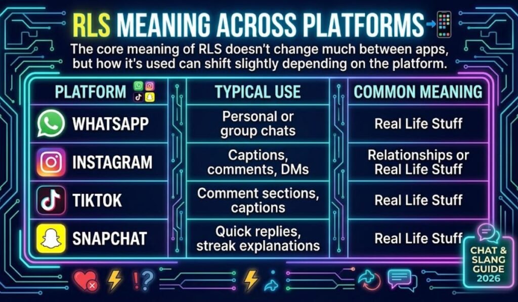 RLS Meaning Across WhatsApp, Instagram, TikTok & Snapchat