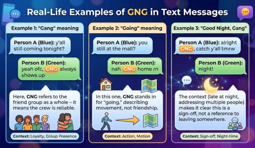 Real-Life Examples of GNG in Text Messages