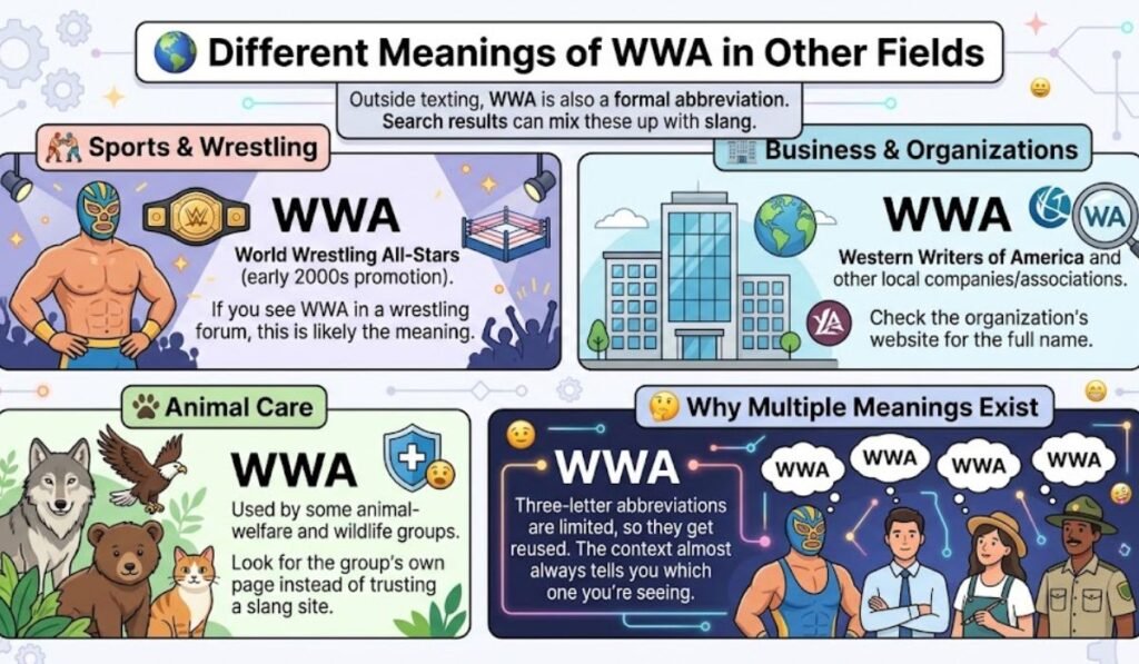 Different Meanings of WWA in Other Fields
